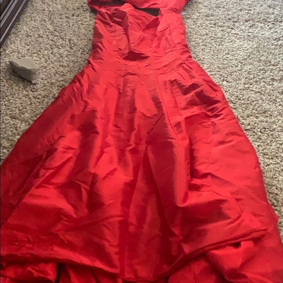Red mermaid prom dress - Picture 5 of 5